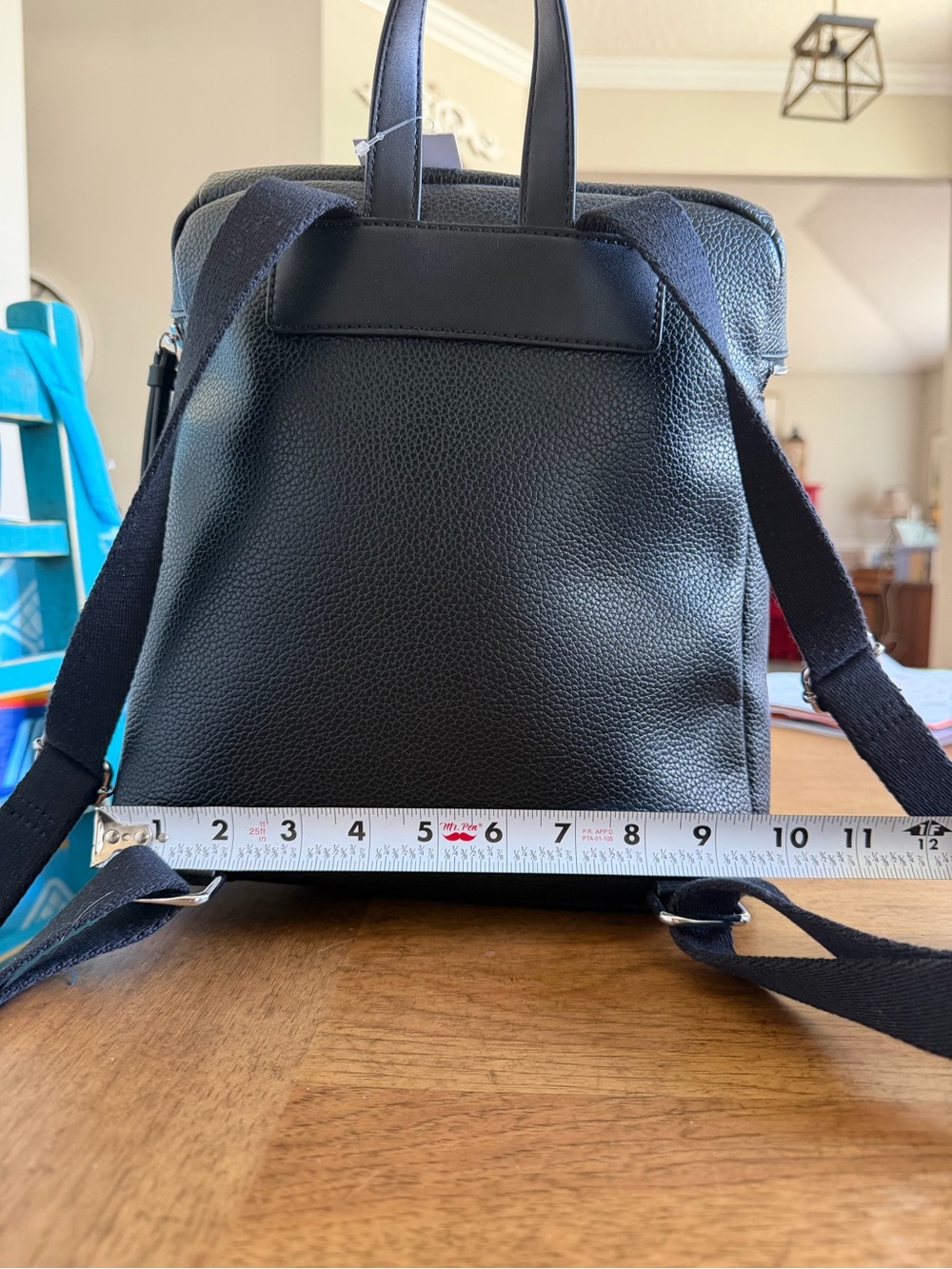 Calvin Klein Black Rucksack Textured Backpack - Picture 7 of 8